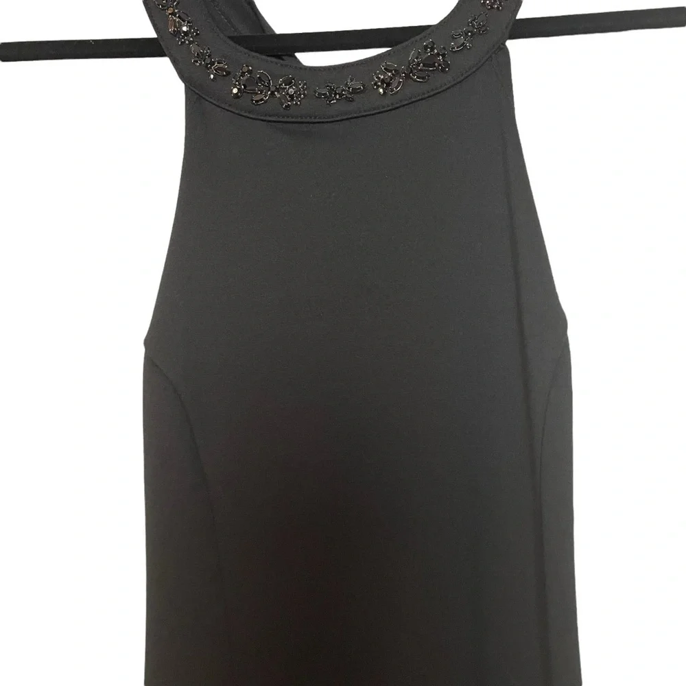Nordstroms Black Swan Black Halter Dress w/Jeweled Neckline & TwistTie Open Back - Picture 5 of 14